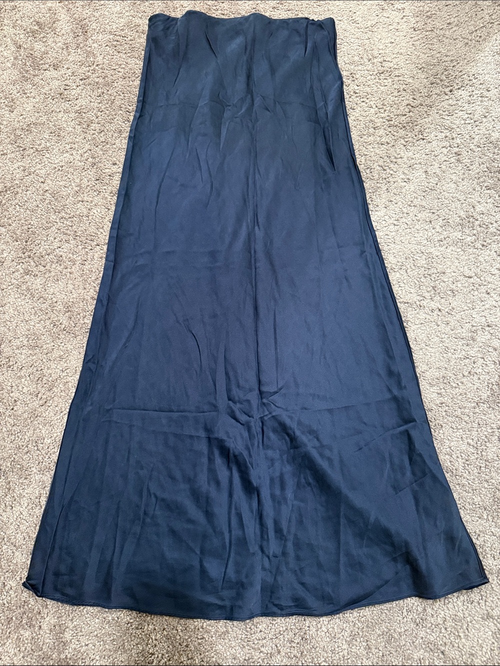 Quince Navy Maxi Skirt - 100% Silk